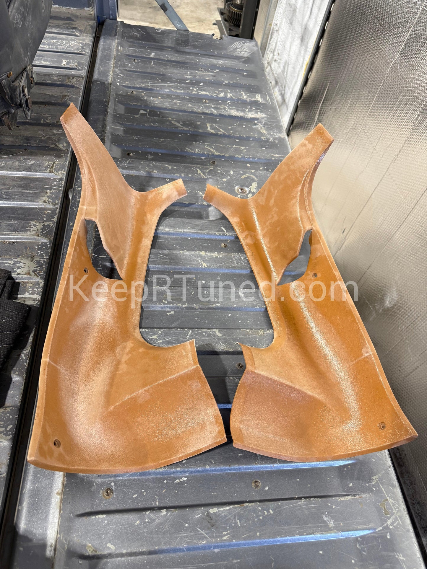 Trim Single Cab Seat belt Corner B Pillar Trim Spice Tan Pair Seatbelt OEM