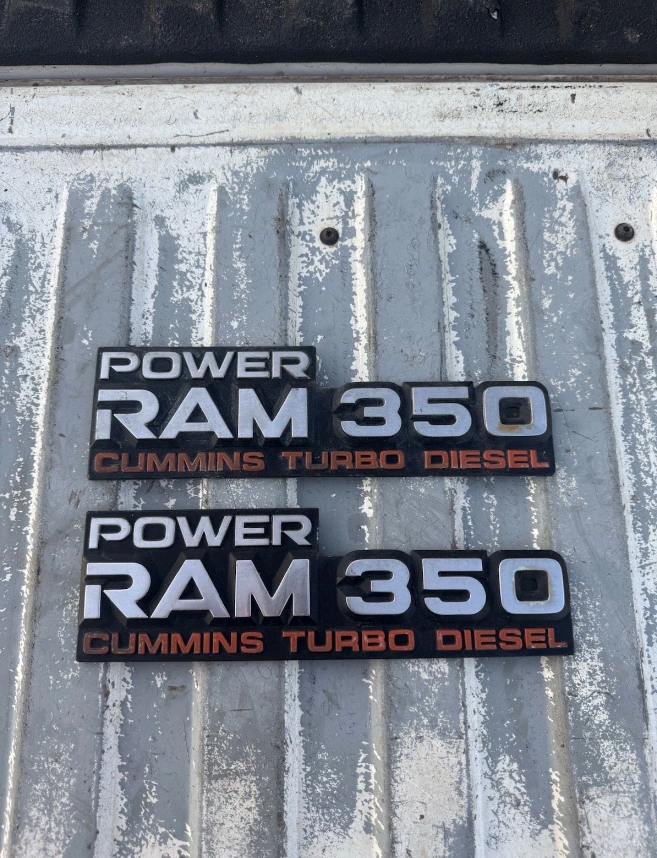 Emblems Power Ram 350 W350 Emblem Pair