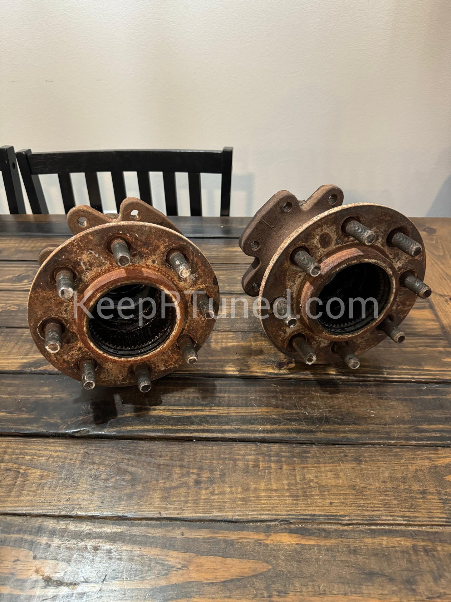 W350 Front Dually Hubs for Factory Dana 60 4x4 90-93 Dodge Ram 1st Gen Cummins
