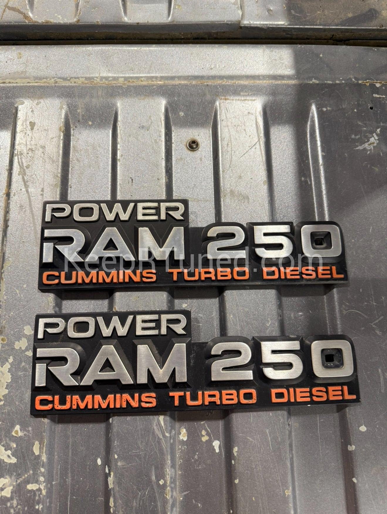 W250 Emblem Set 91-93 Dodge Ram 1st Gen Cummins