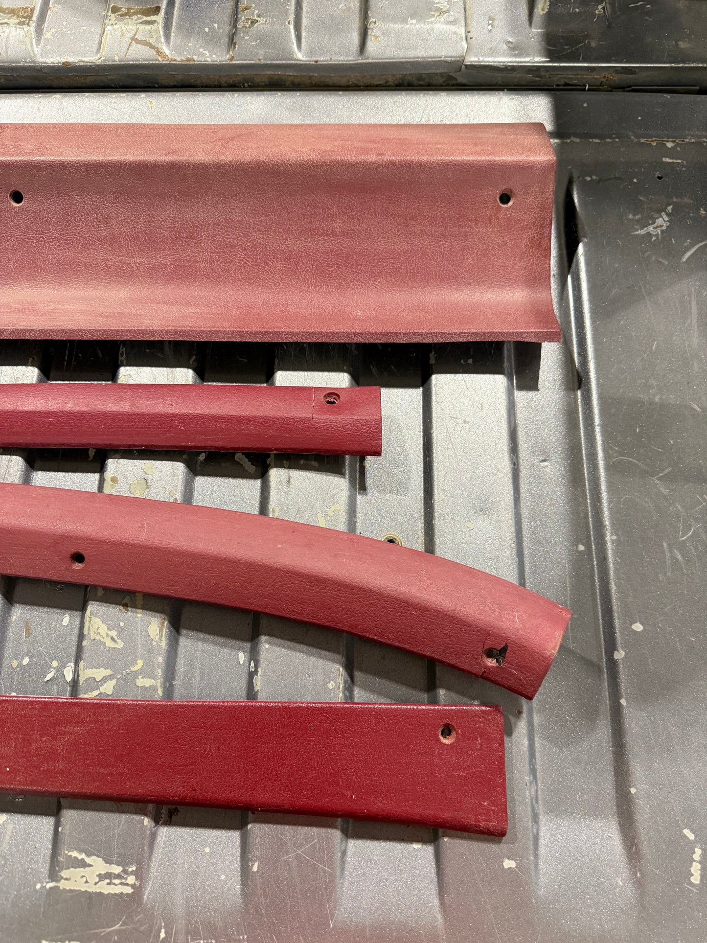 Red Headliner Trim Bundle 81-93 Dodge Ram 1st Gen Cummins