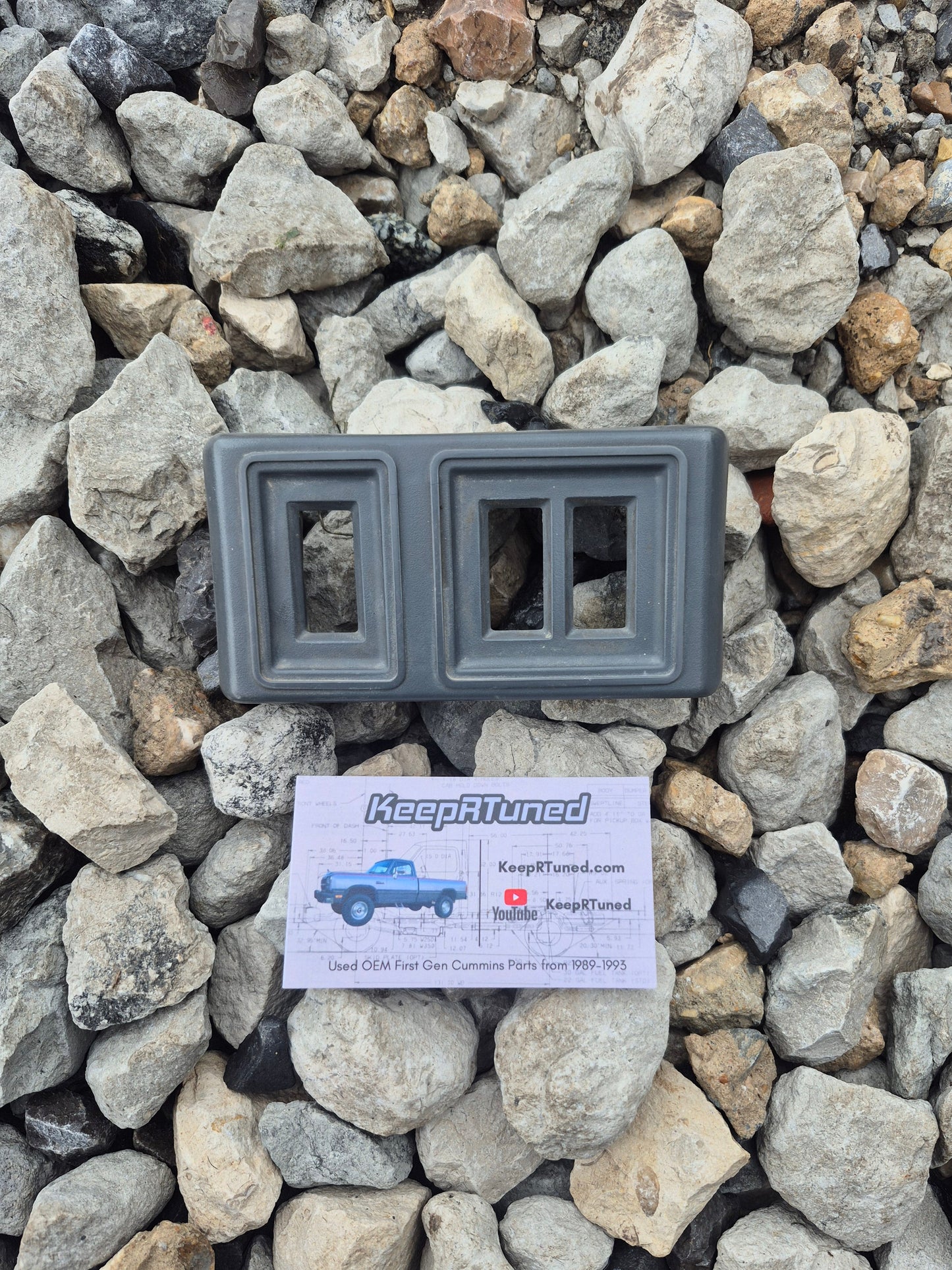 Power Door Lock Switch Bezel (Only) Driver Side - Grey