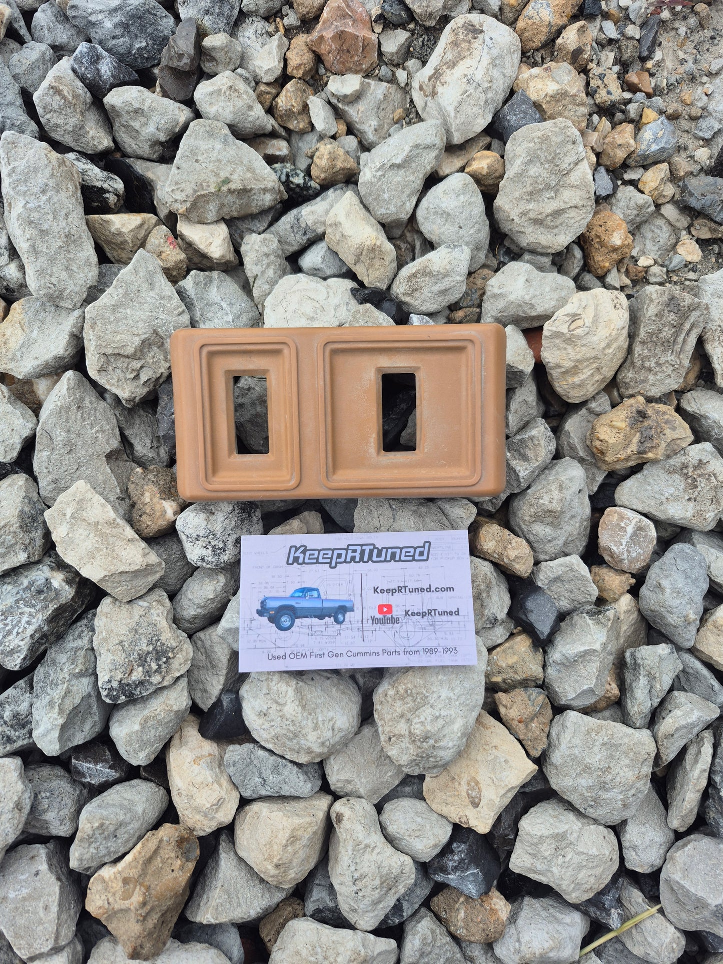 Power Door Lock Switch Bezel (Only) Passenger Side - Spice Tan