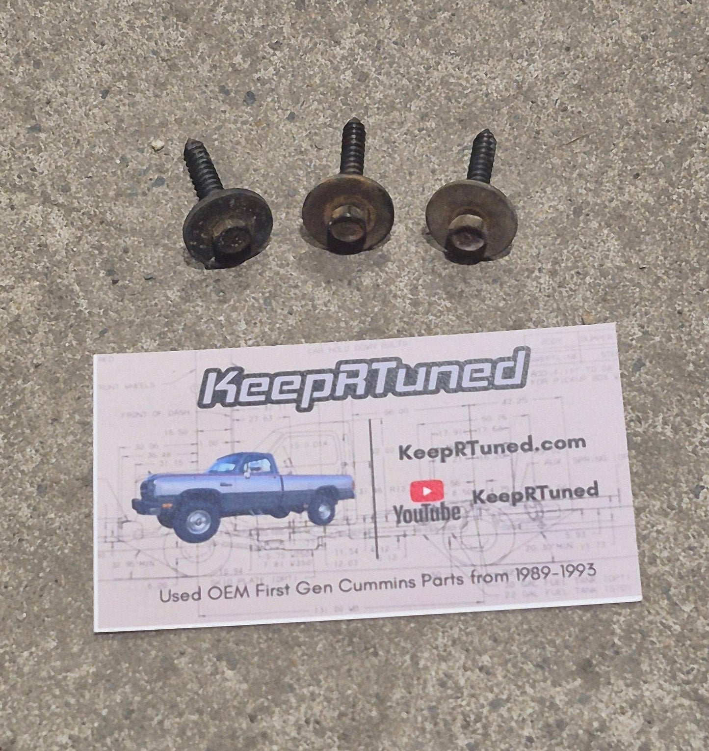 Heater Box Hose Blower Motor Bolts (Set of 3)