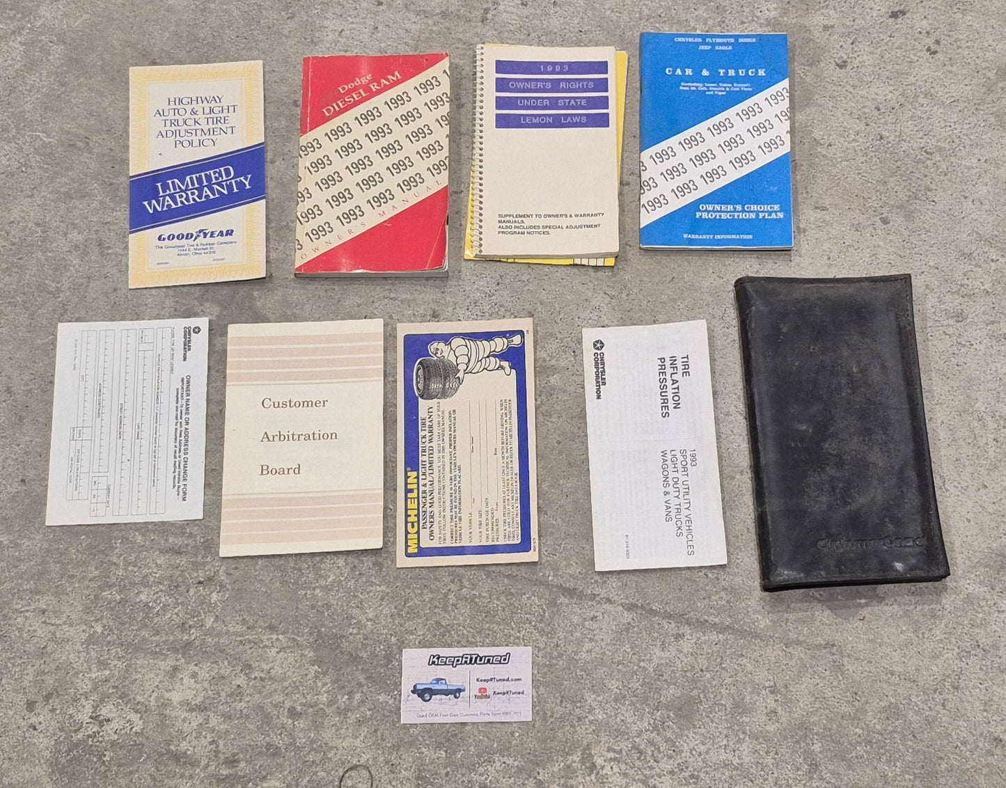 Owner's Manual And Owners Packet 1993 Dodge Ram Diesel 1st Gen Cummins