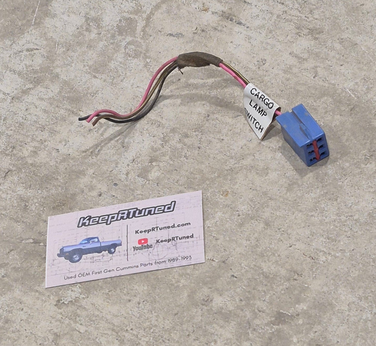 Fuel Tank Cargo Light Switch Plug 91-93 Dodge Ram Cummins Diesel