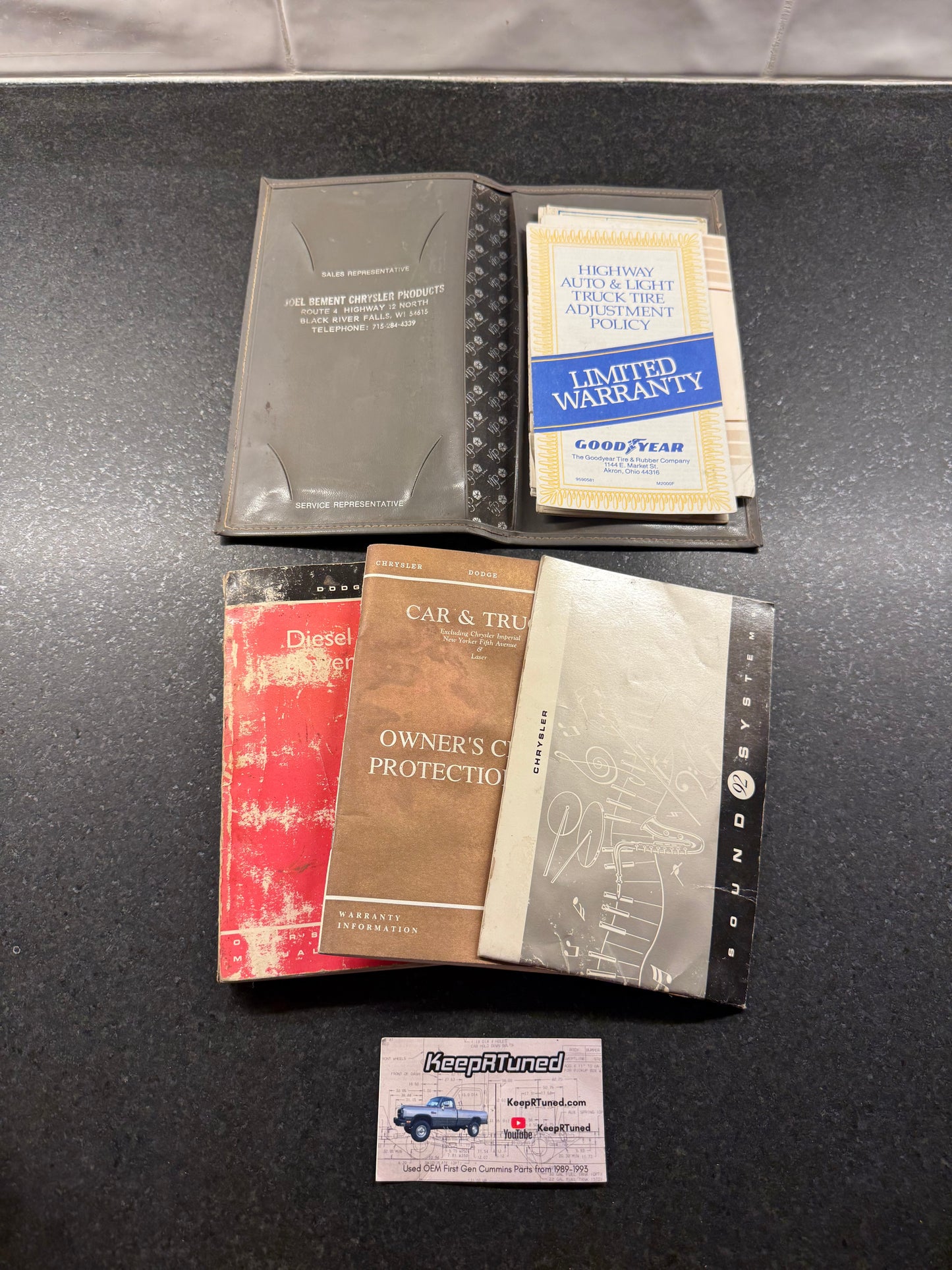 Owner's Manual And Owners Packet 1992 Dodge Power Ram Diesel 1st Gen Cummins