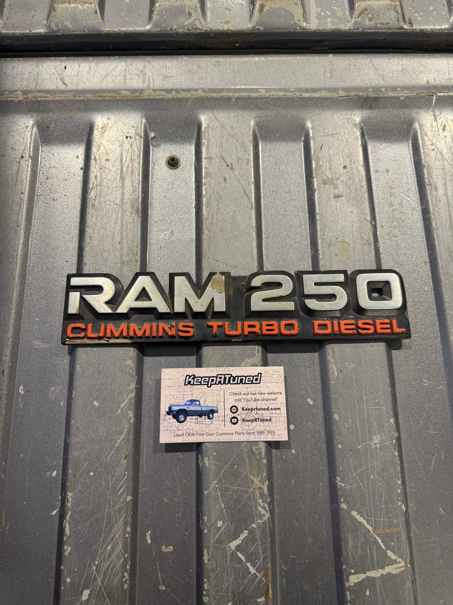 Single wheel 2 Wheel Dr. D250 Badge Emblem 91-93 dodge ram Cummins first GEN 