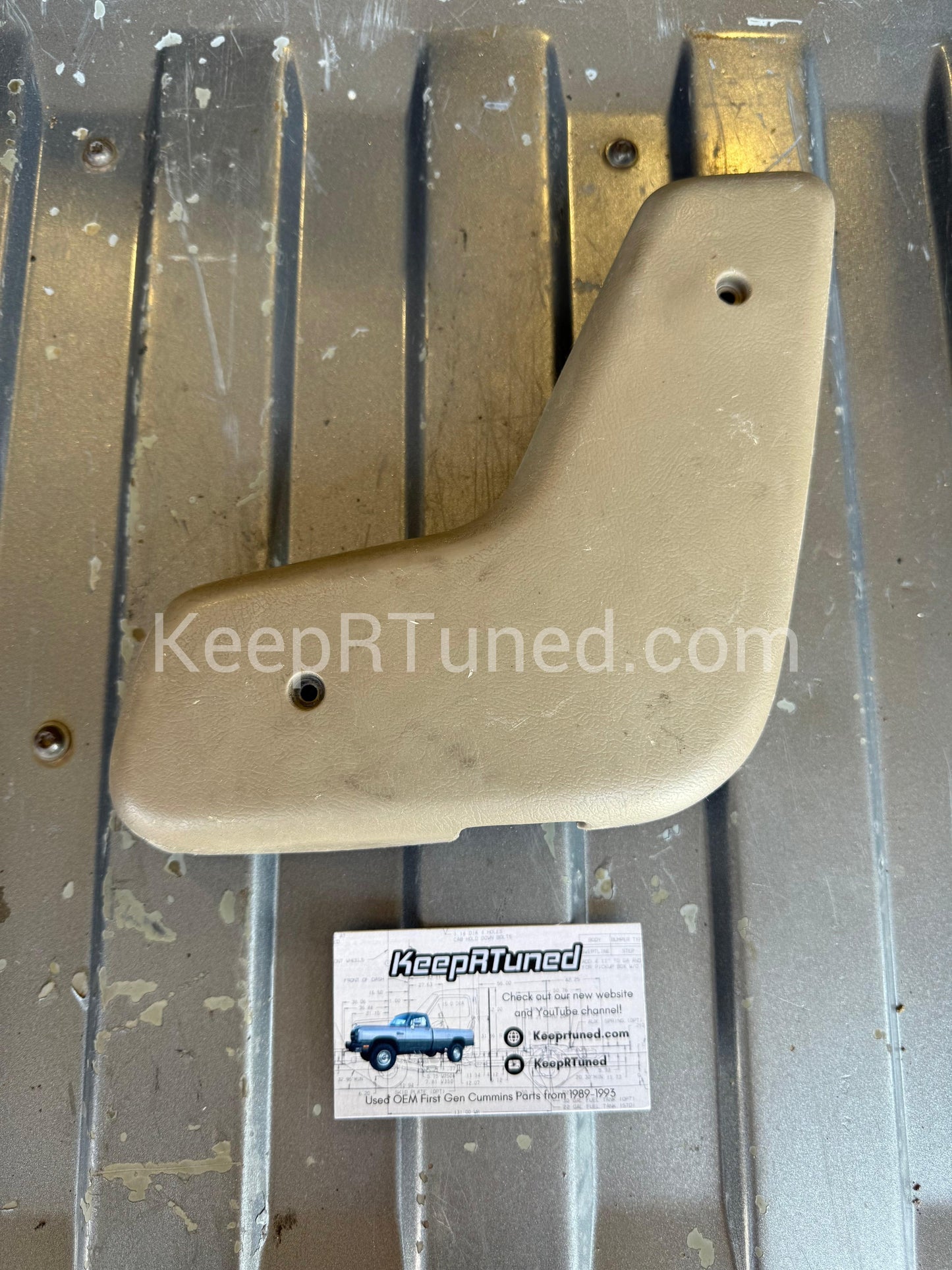 Single Cab Bench Seat Hinge Cover (Drivers side) Light Tan 89-93 Dodge Ram 1st Gen