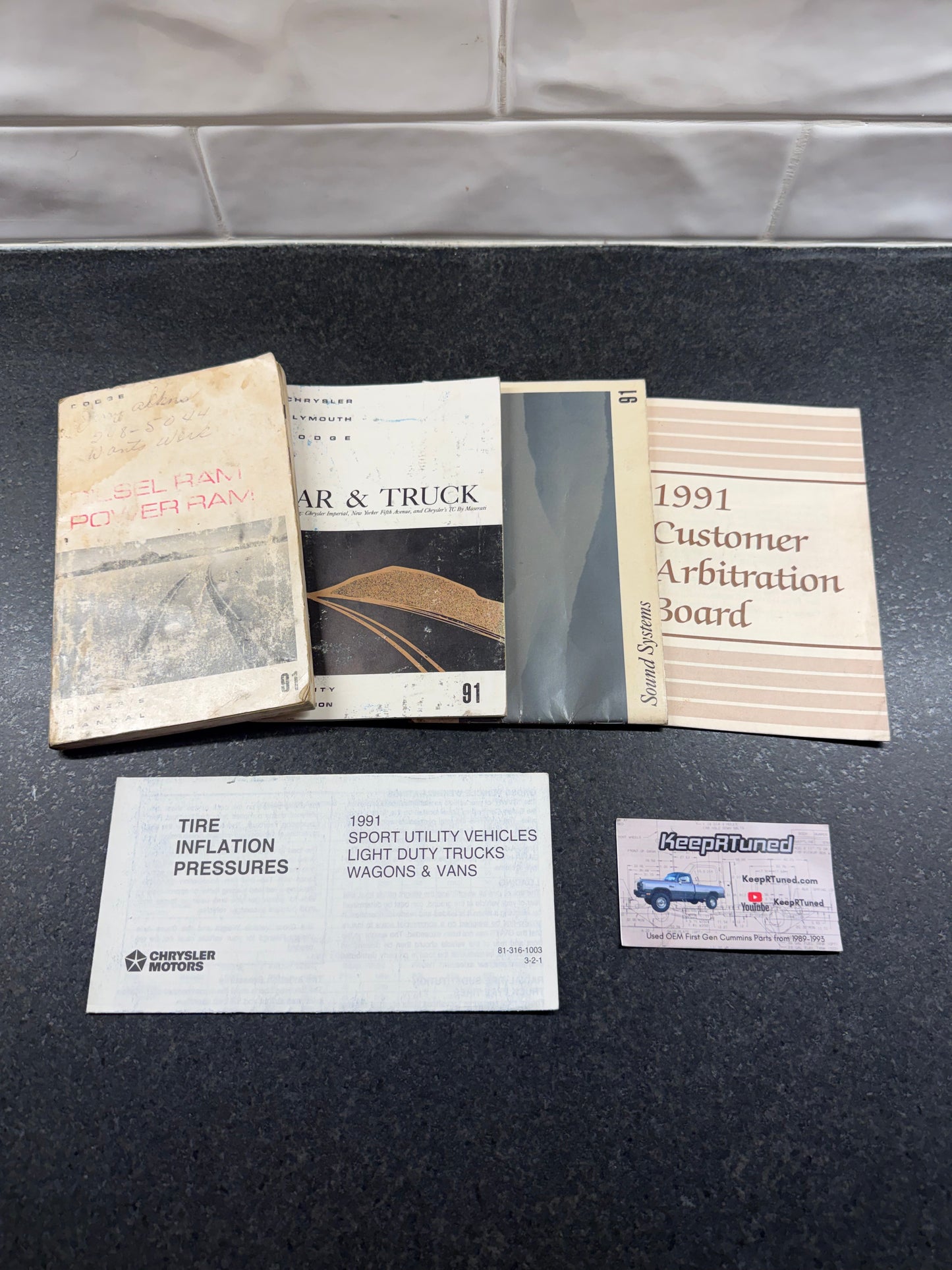 Owner's Manual And Owners Packet 1991 Dodge Ram 1st Gen Cummins
