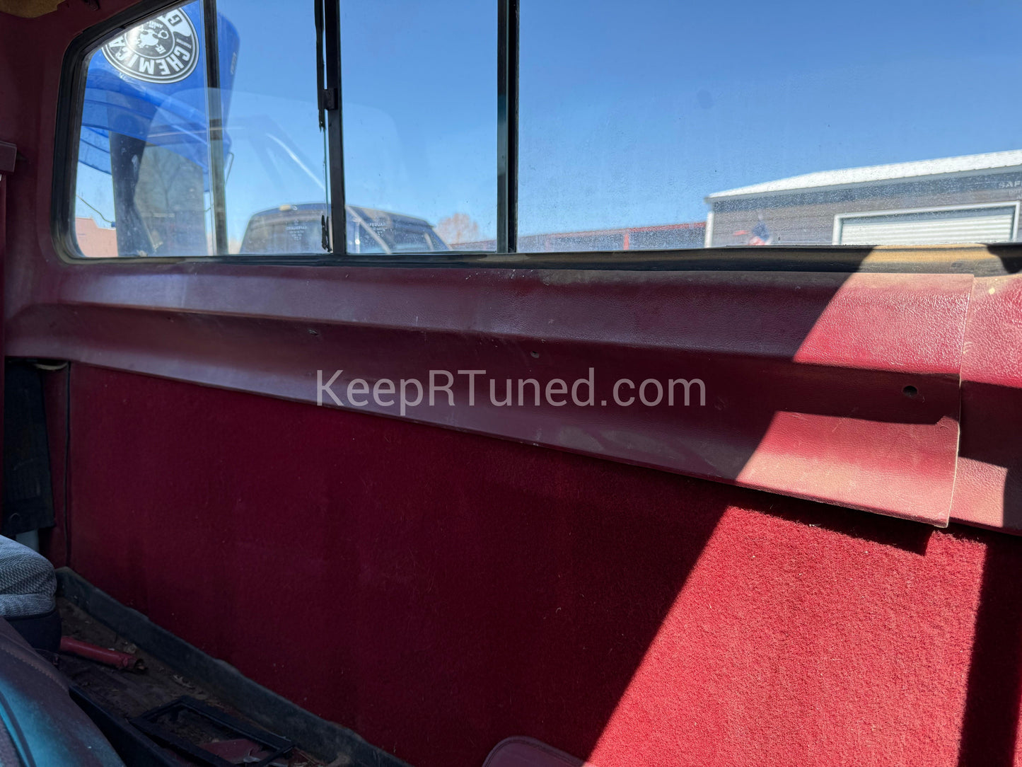 Trim Below Rear Window Red 89-93 Dodge Ram 1st Gen