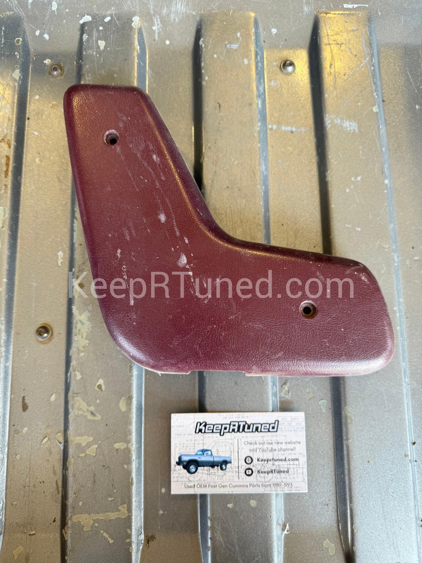 Single Cab Bench Seat Hinge Cover (passenger side) Red 89-93 Dodge Ram 1st Gen