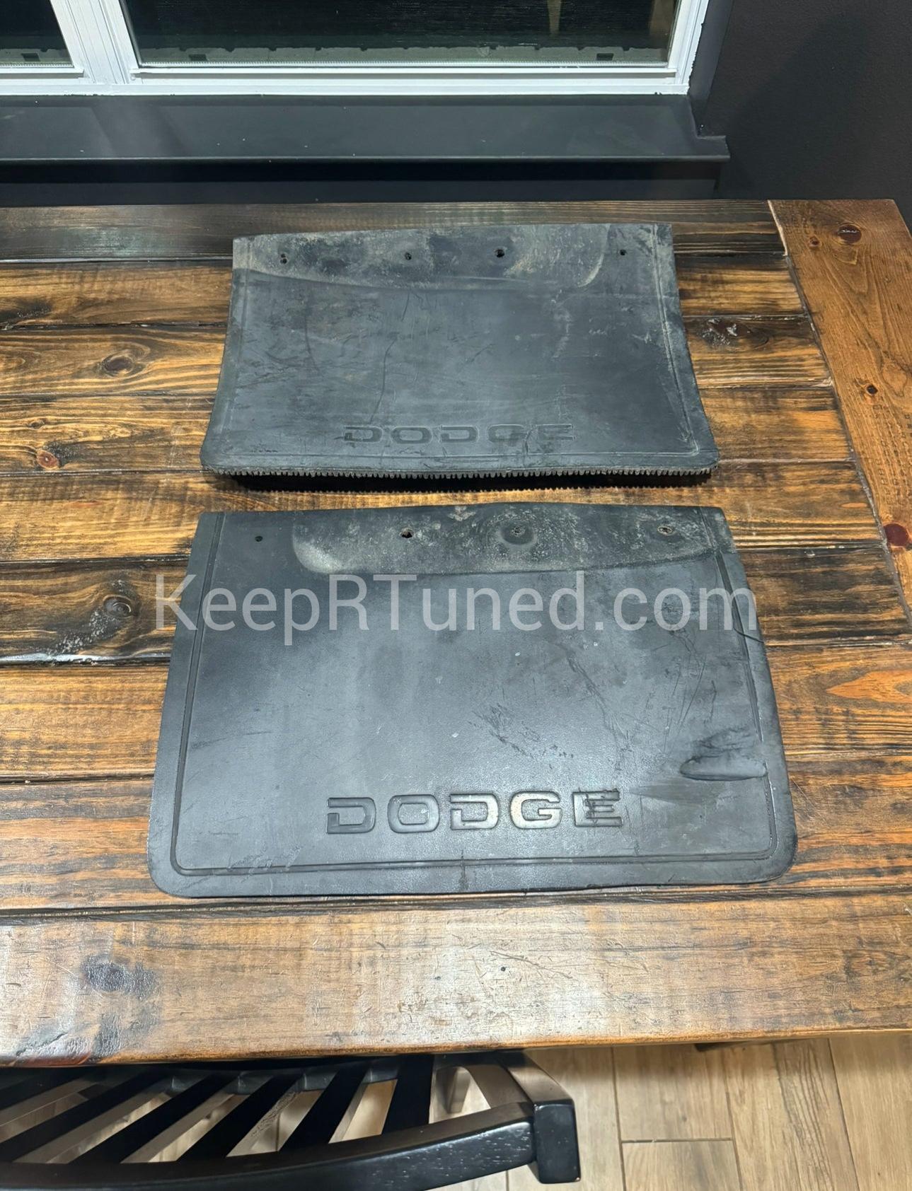 Rare Dealer Option Dually Mudflap Set OEM D350 W350 Cummins