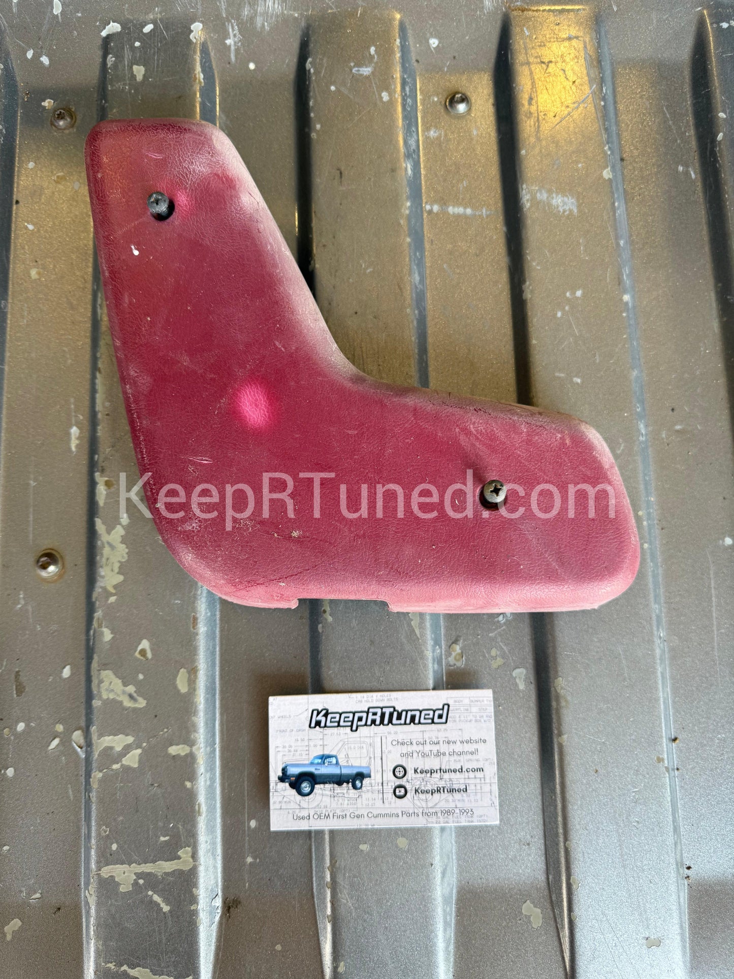 Single Cab Bench Seat Hinge Cover (passenger side) Red 89-93 Dodge Ram 1st Gen