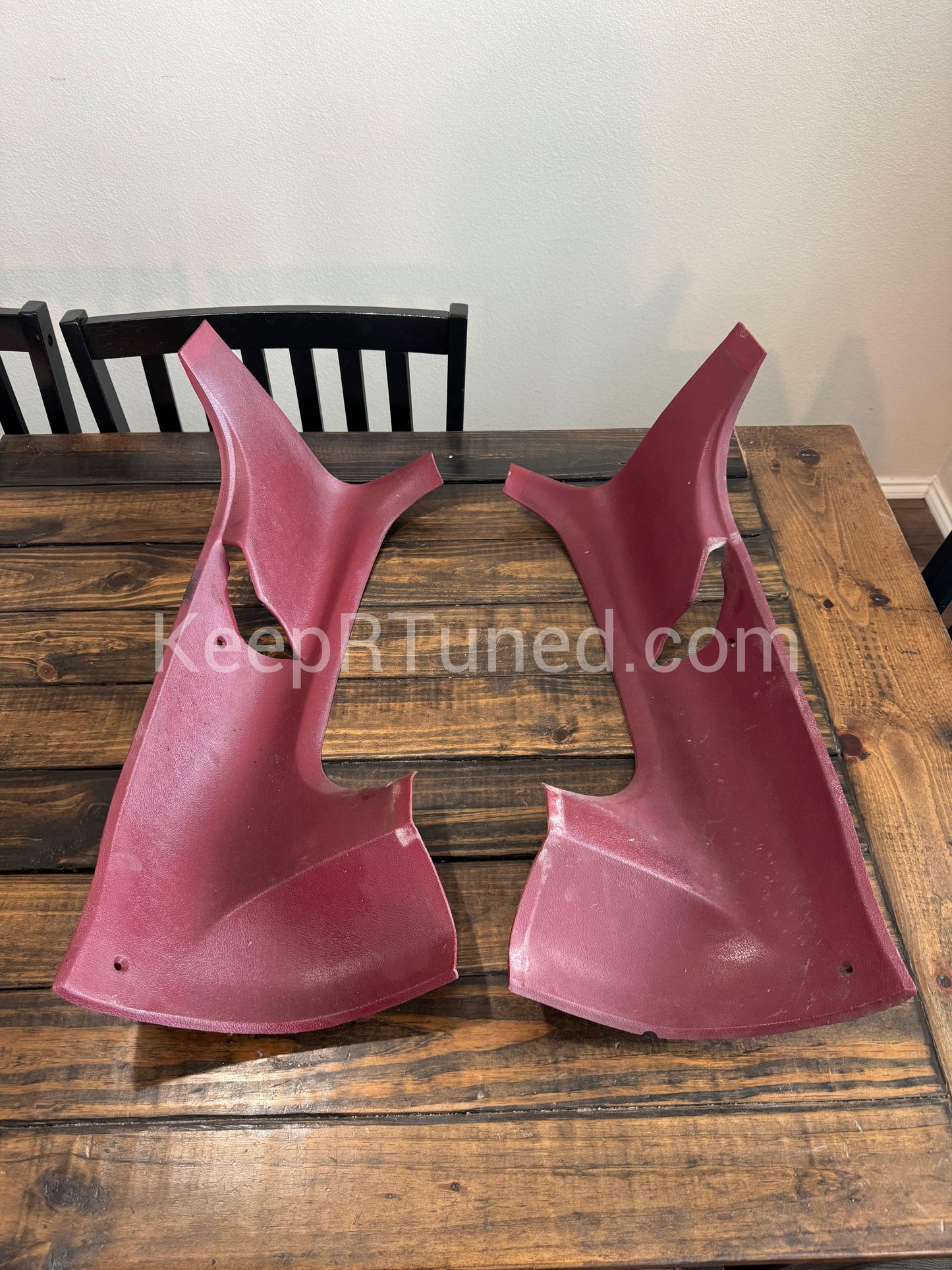 Trim Single Cab Seat belt Corner B Pillar Trim Red Pair Seatbelt