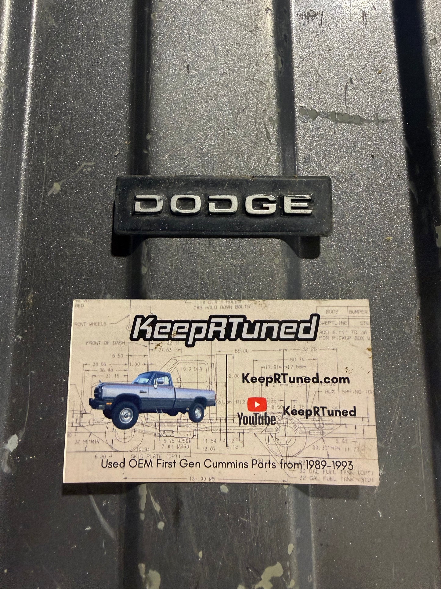 Glove Box Dodge Insert Emblem OEM 89-93 First Gen Cummins Glovebox