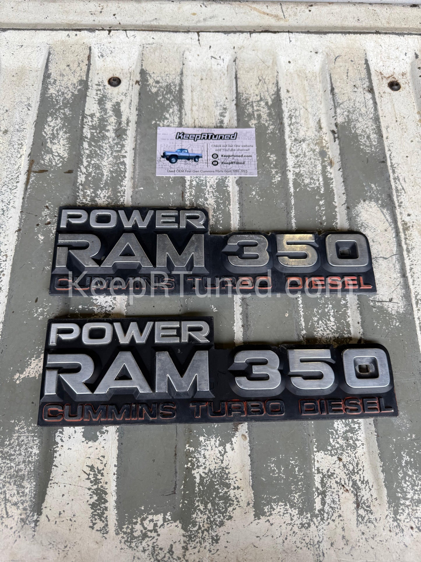 Emblems Power Ram 350 W350 Emblem Pair
