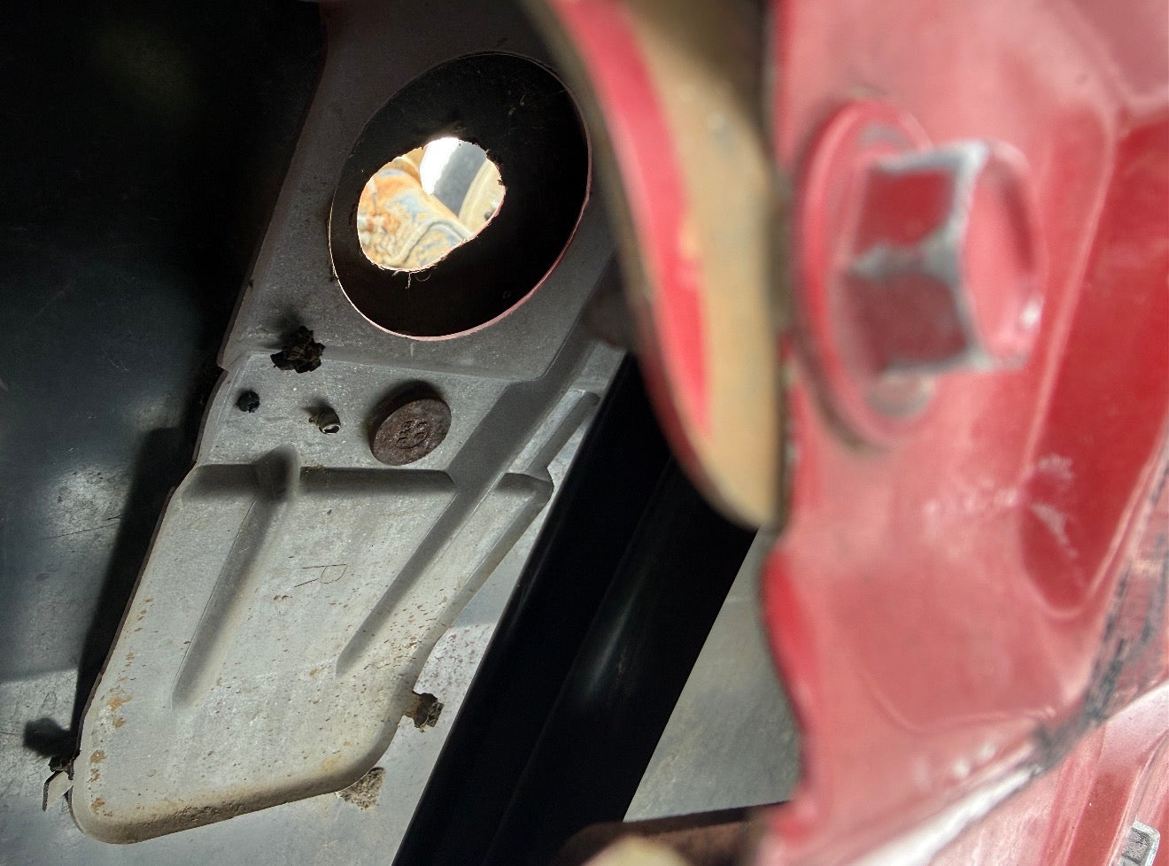 Mirror Base Plate From Inside Door Passenger Side OEM Dodge Ram 91-93 Cummins Dodge Ram