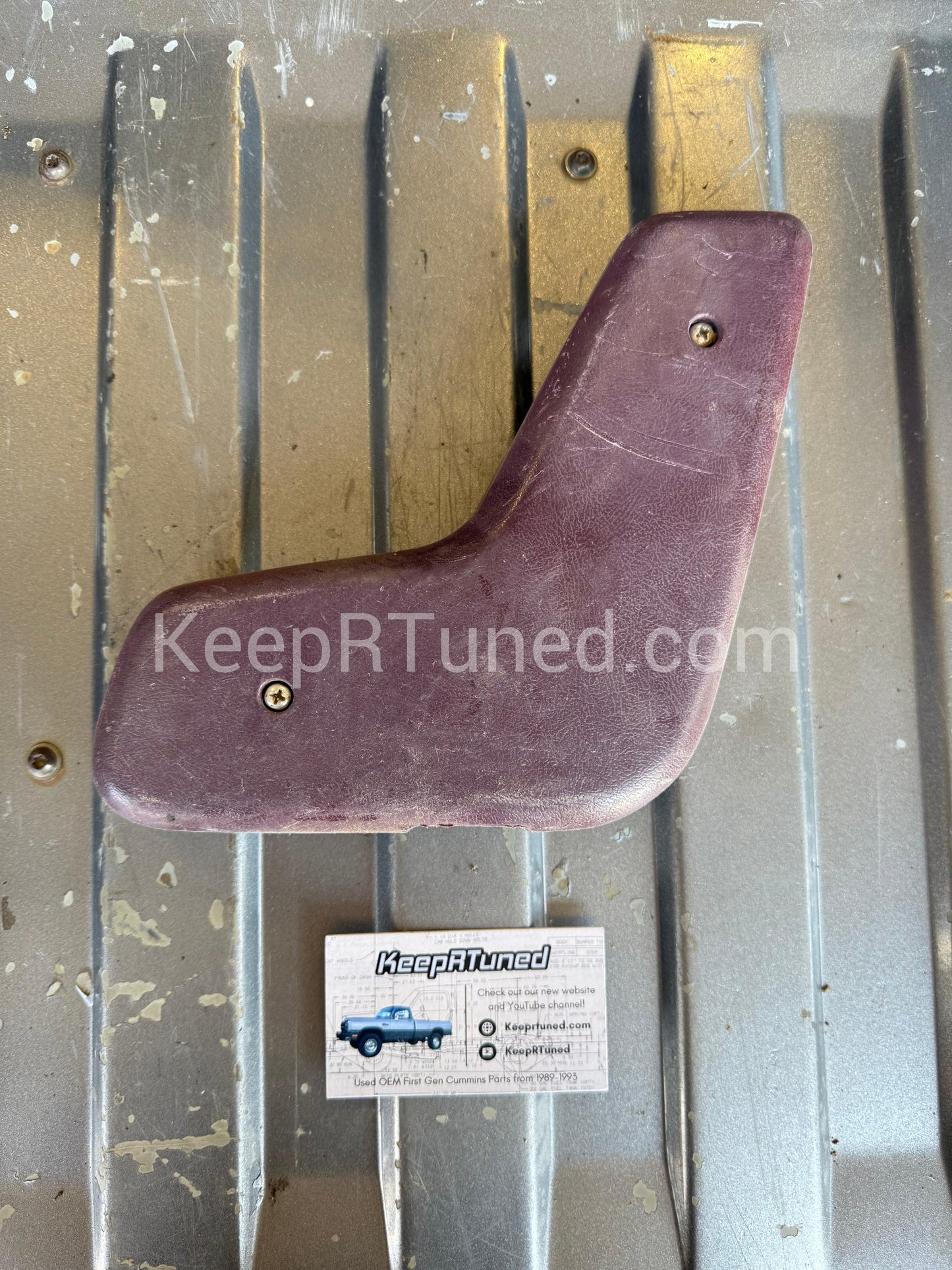 Single Cab Bench Seat Hinge Cover (drivers side) Dark Red 89-93 Dodge Ram 1st Gen