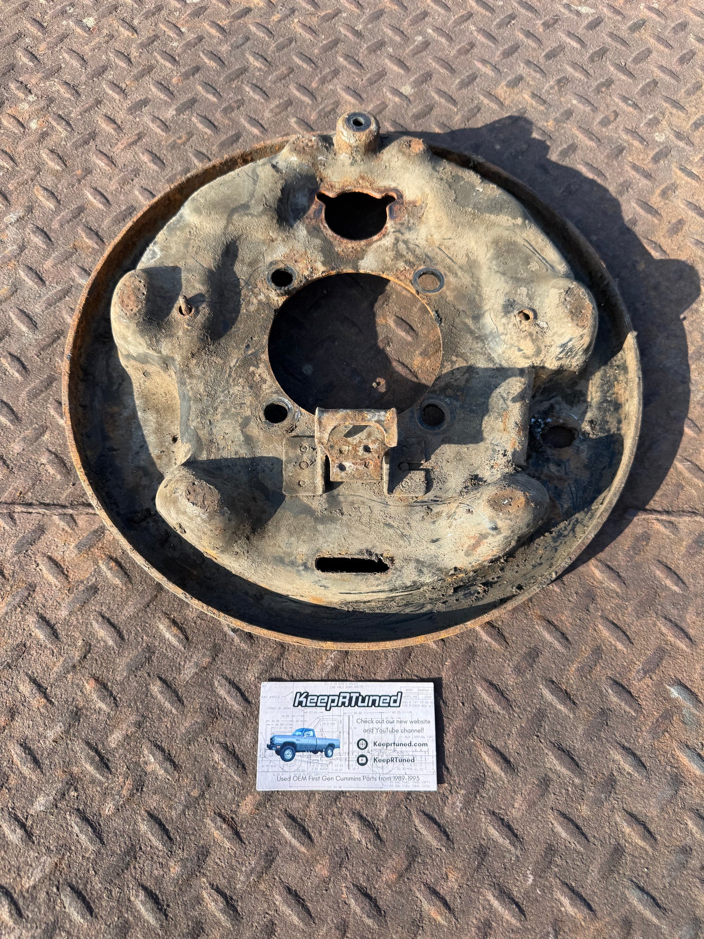 Backing Plate For Dana 70 Rear End Single Wheel / Dually PASSENGER SIDE 1989 - 1993 Dodge Ram First Gen Cummins