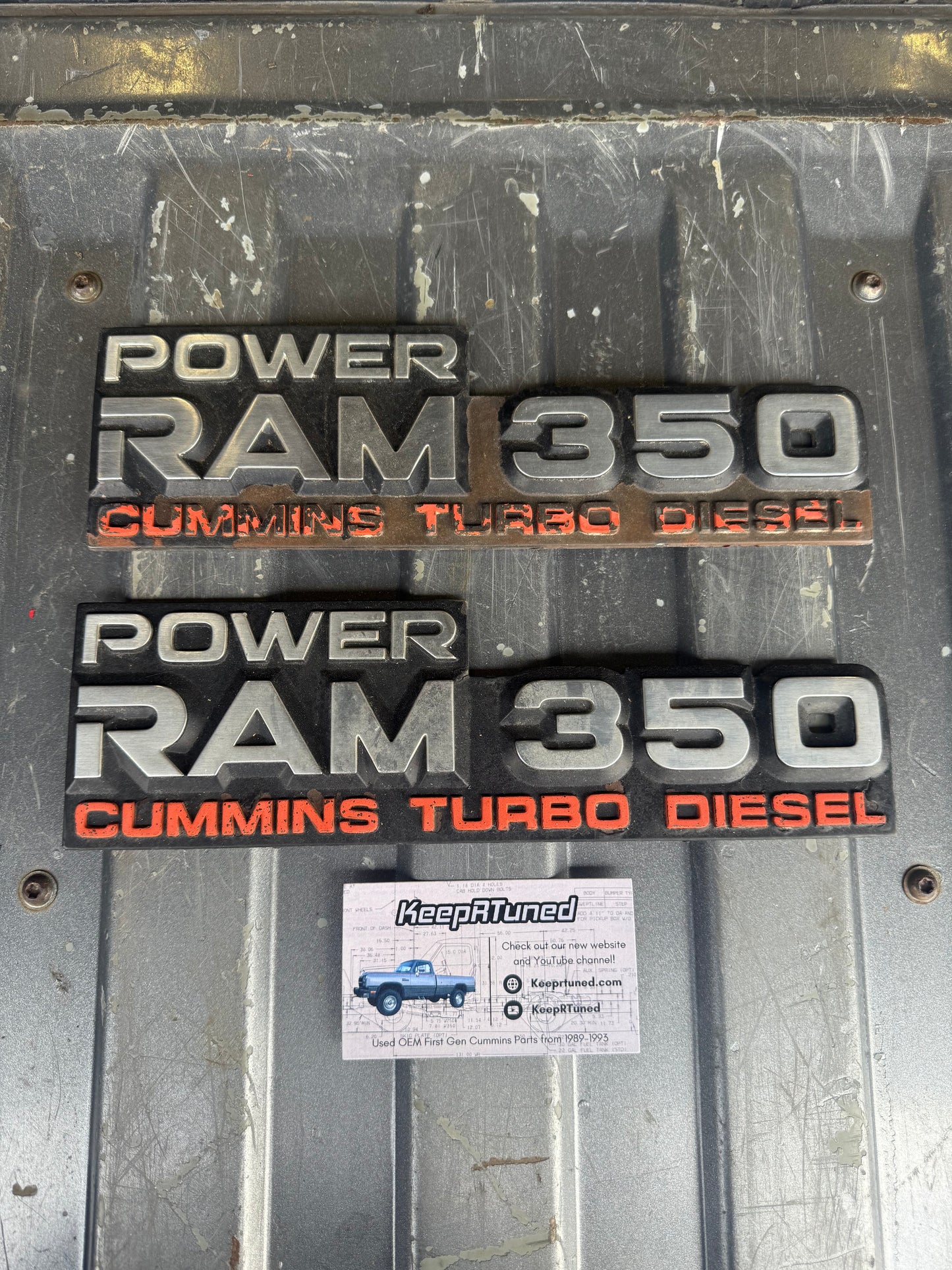 Emblems Power Ram 350 W350 Emblem Pair