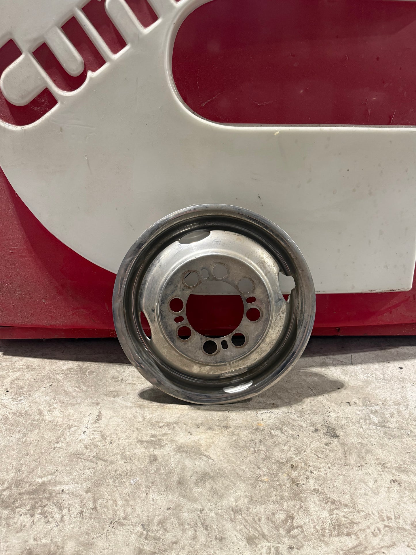 Dually D350 W350 Wheel Chrome Simulator (One front) 1989-1993 Dodge Ram 1st Gen Cummins