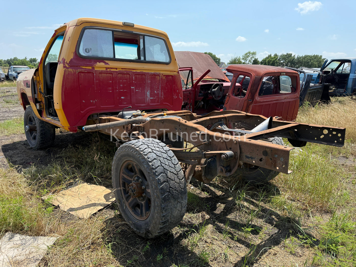 Frame - 4x4 Club Cab Long Bed Cummins Tall Frame With Crossmembers, Leaf Springs, And Hangars
