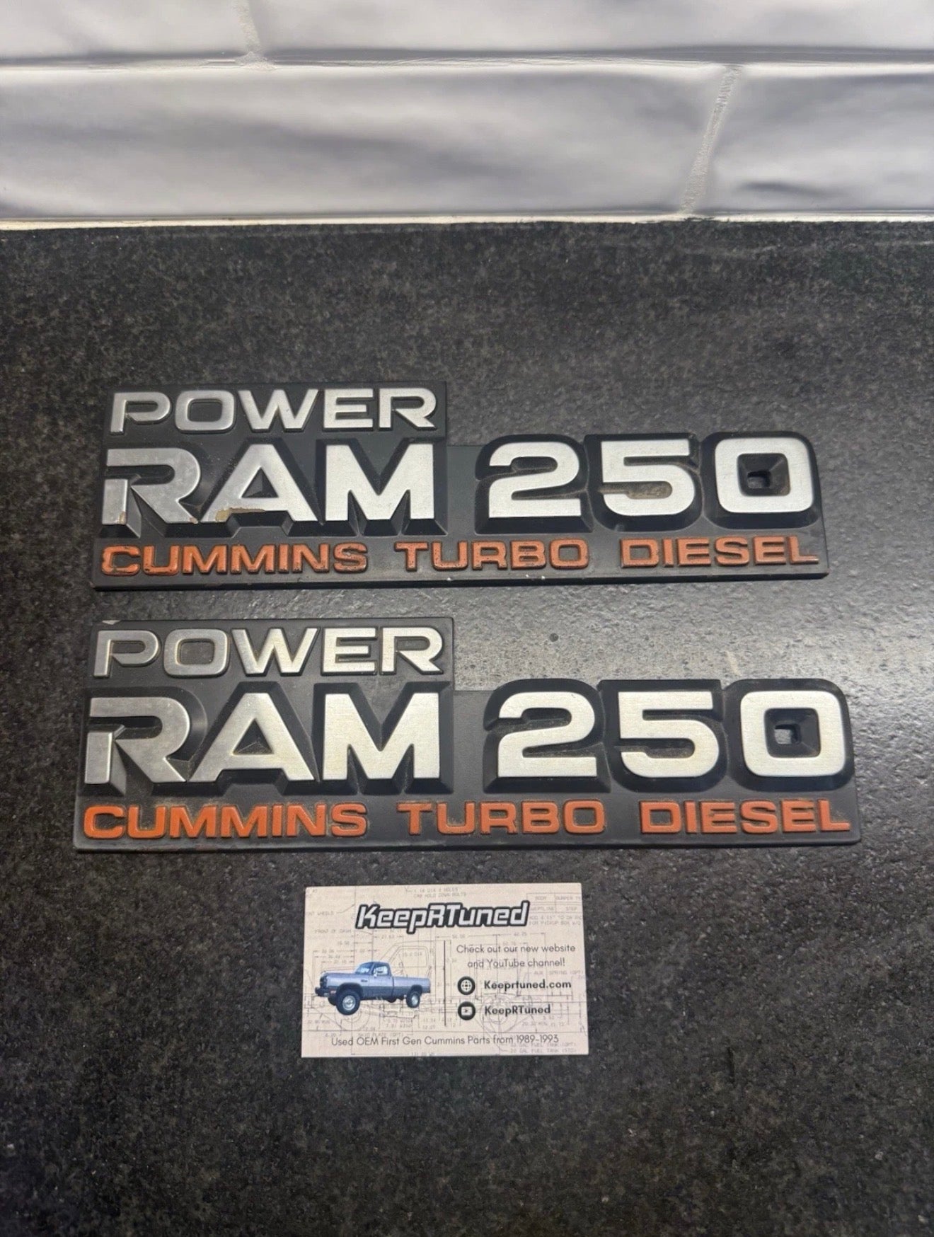 Emblems Power Ram 250 Set 4wd 91-93 Cummins