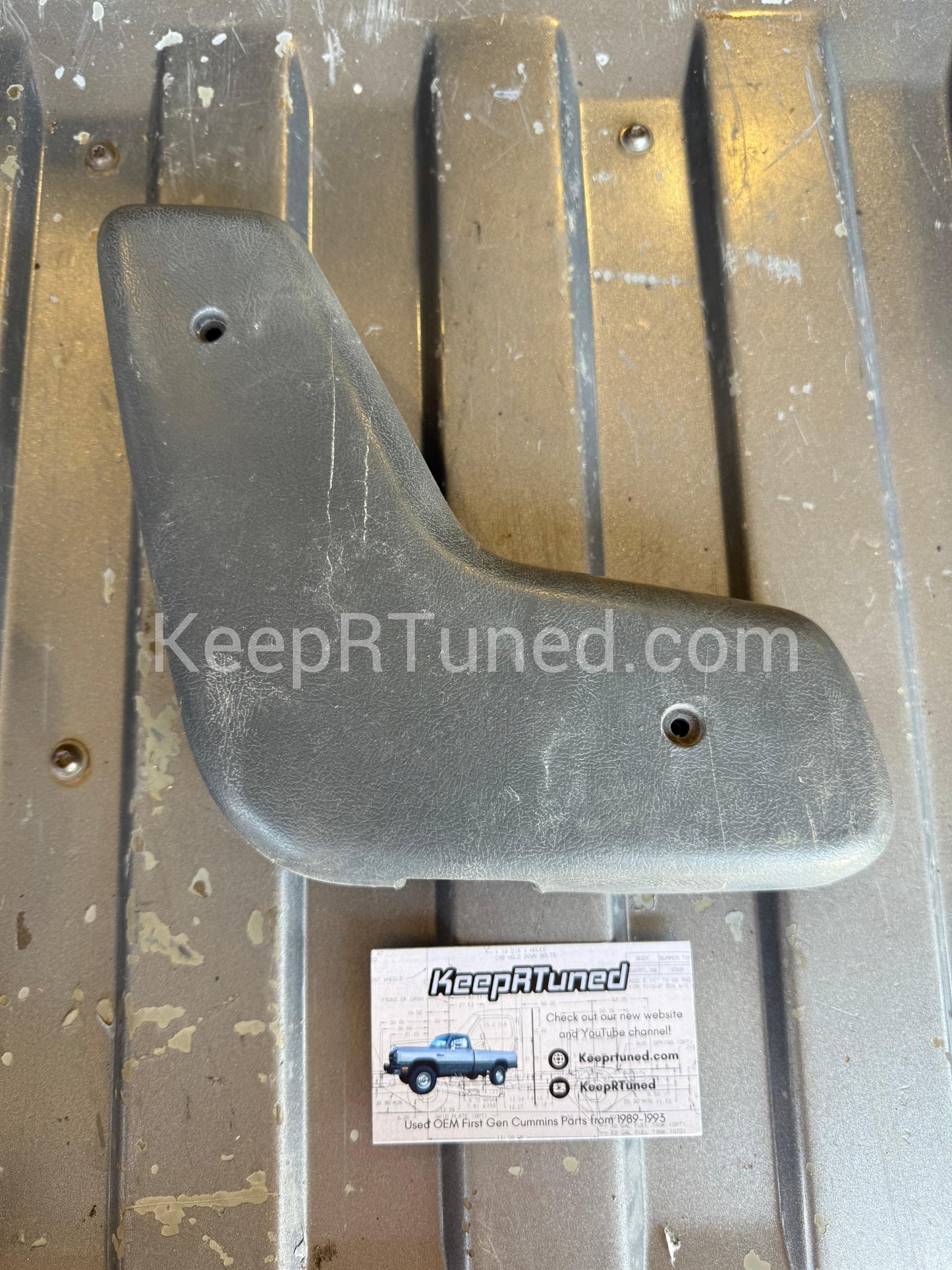 Single Cab Bench Seat Hinge Cover (passenger side) Grey 89-93 Dodge Ram 1st Gen