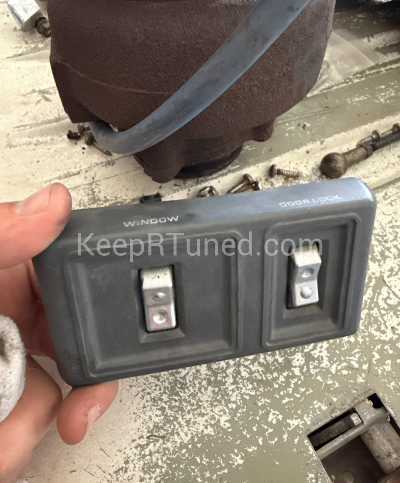 Power Door Lock Switch Bezel Passenger Grey