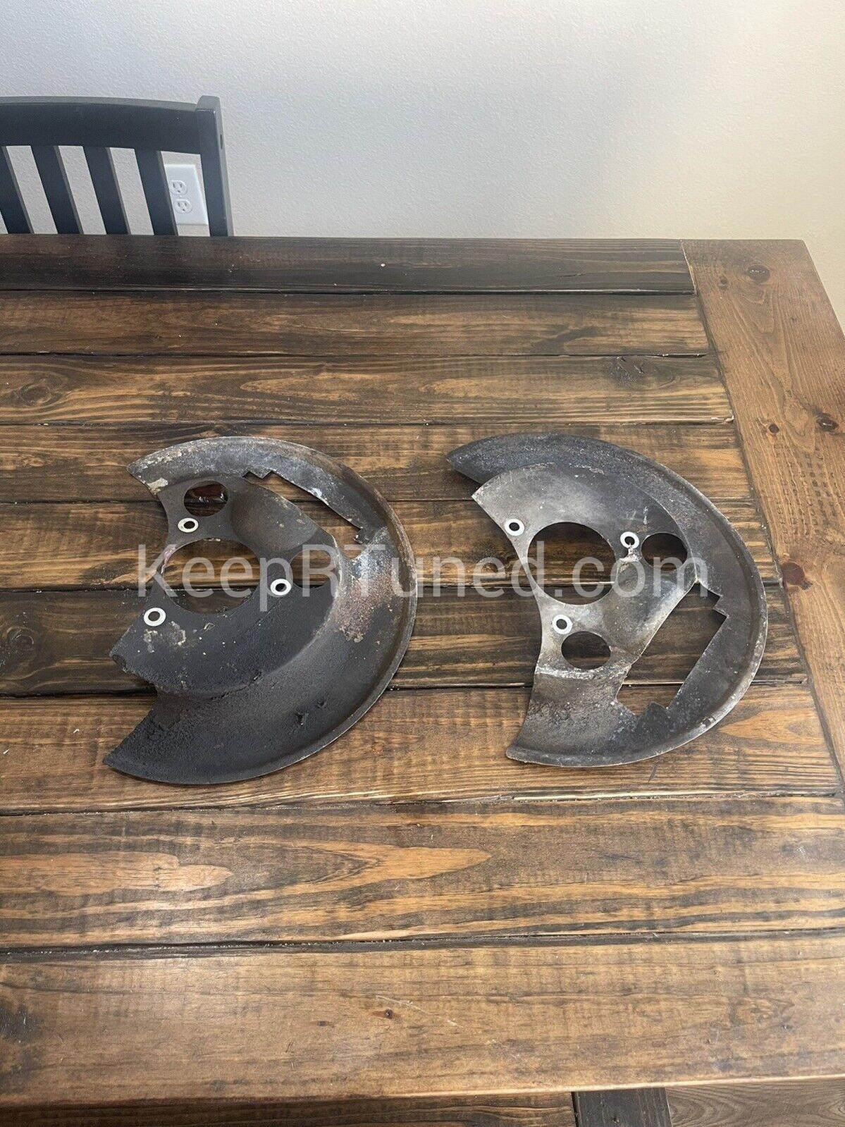 Front Disc Brake Rotor Dust Shields Backing Plates 2wd Cummins
