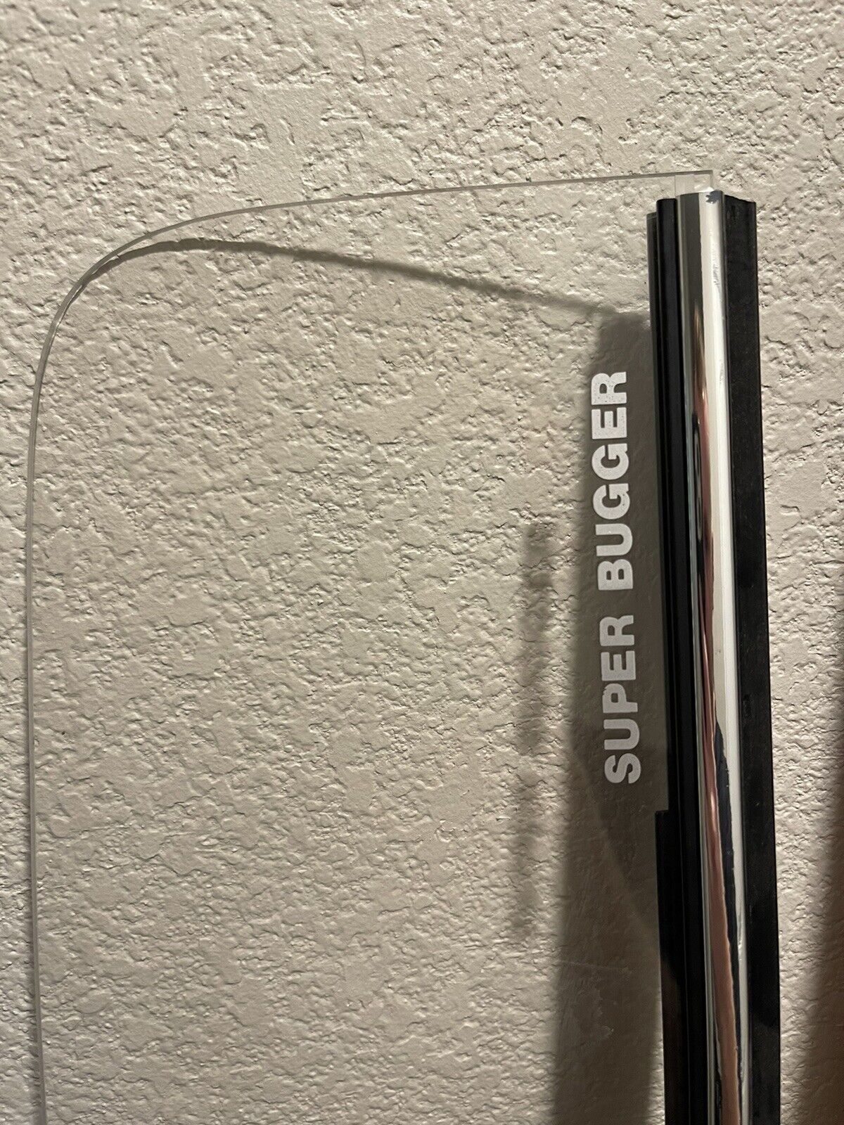 Vintage 6 x 60 Big Bugger SHIELD Bug Wind Deflector w/ Hardware! (Clear)