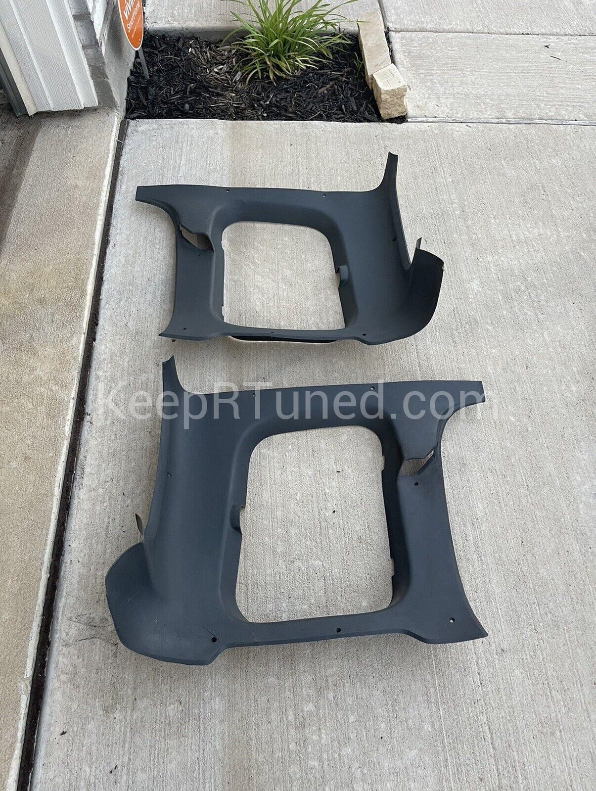 Trim Club Cab Rear Window Seat Belt Trim Set Grey 89-93 1st Gen
