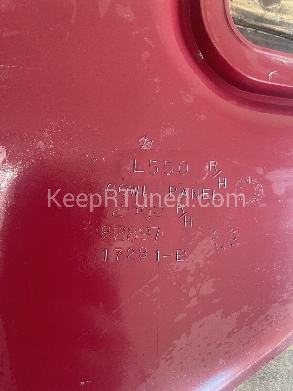 Kick Panel Passenger Side Red