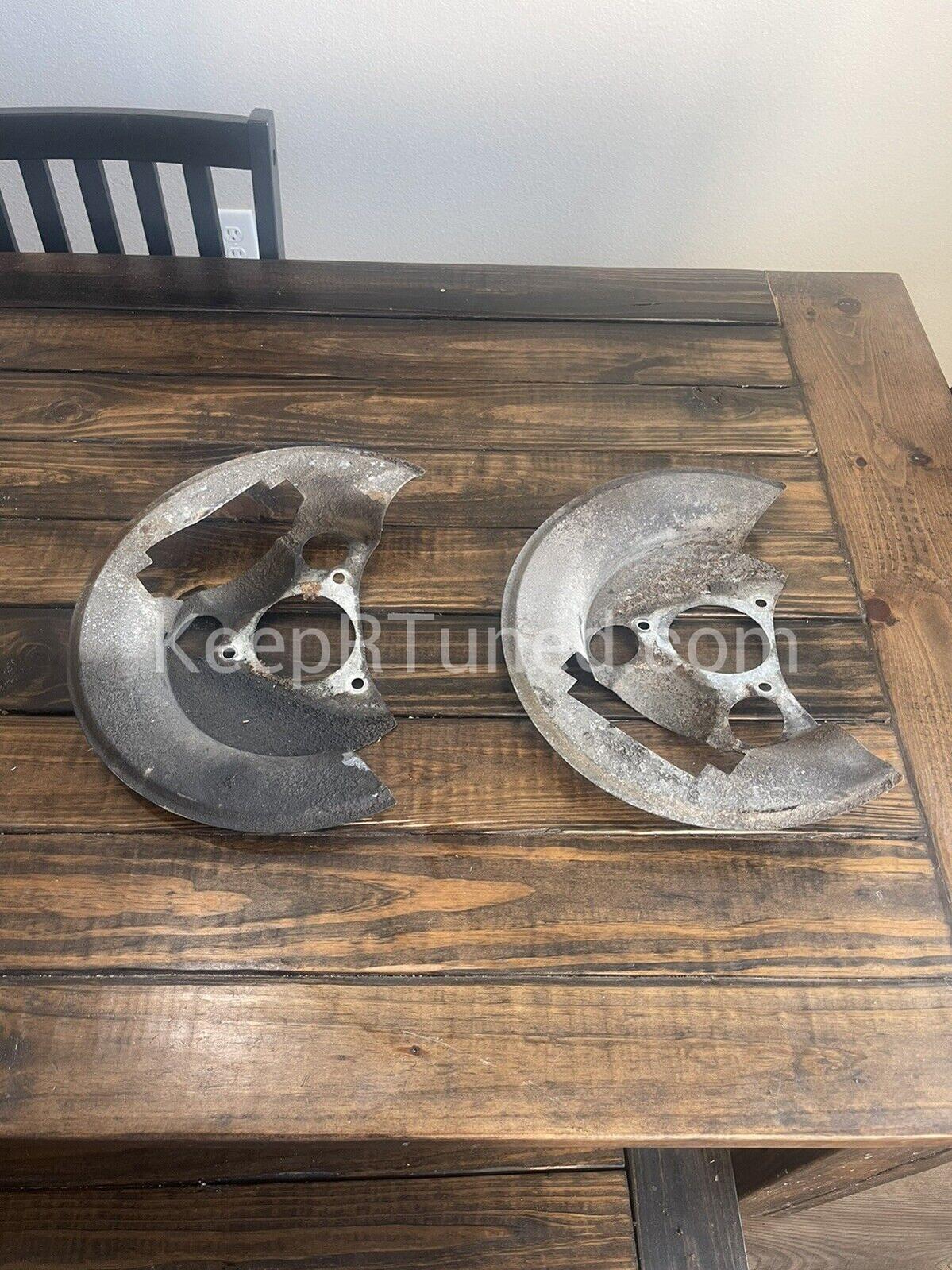 Front Disc Brake Rotor Dust Shields Backing Plates 2wd Cummins