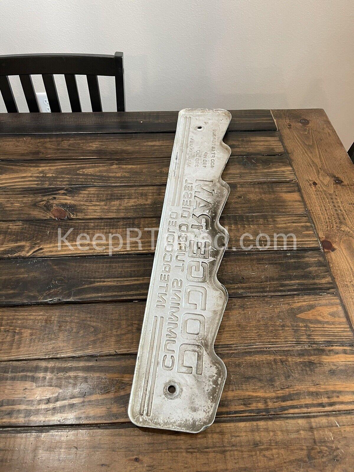 Valve Cover Top Plate Trim 91-93 Dodge Ram 1st Gen Cummins 12 Valve