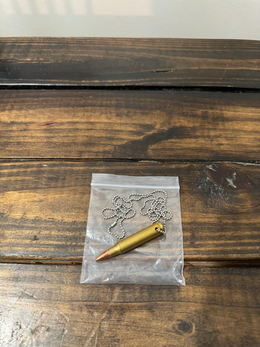 Merch Bullet Necklace Hand Made by KeepRTuned (.223)