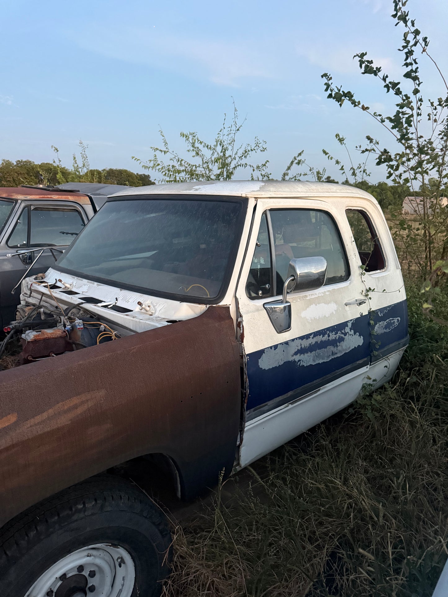 Club Cab Blue and White (bare cab) 1993 Dodge Ram 1st Gen Cummins Local Pickup