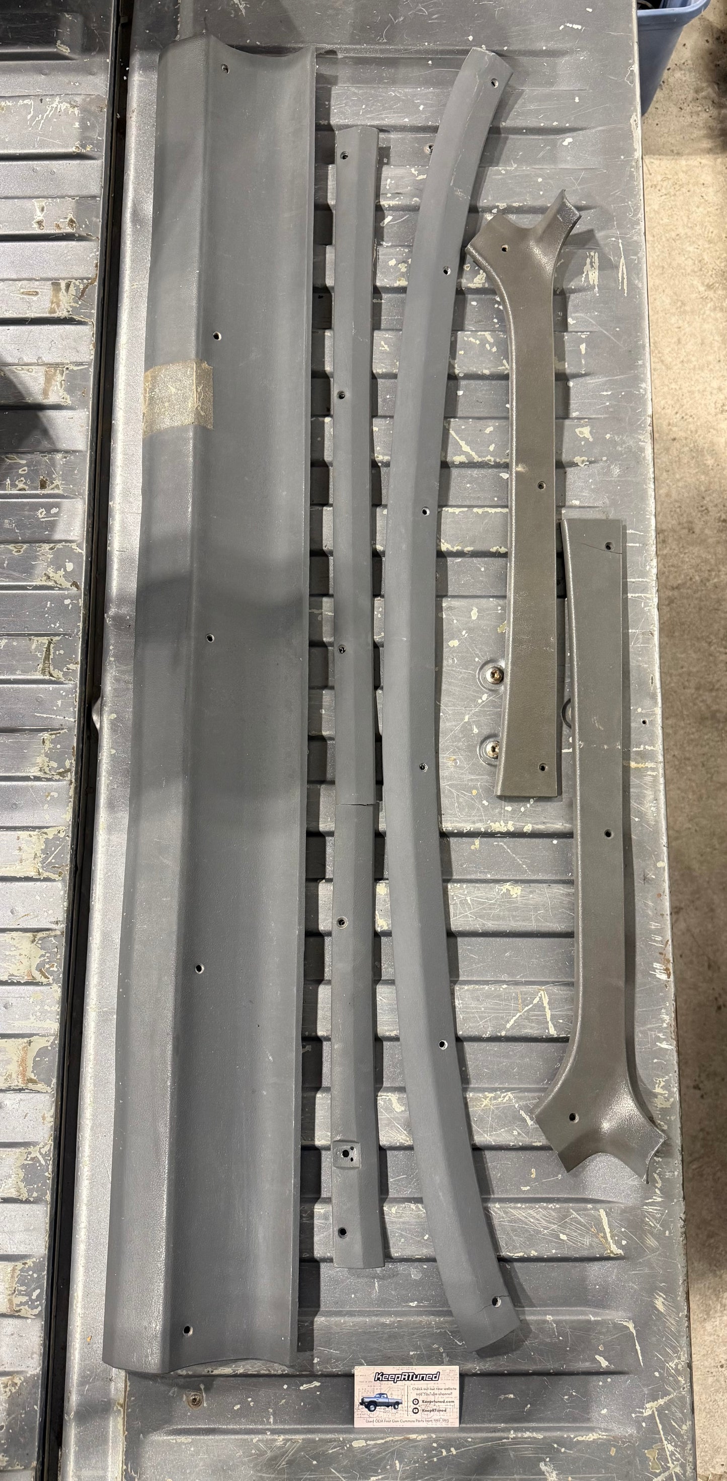 Grey Headliner Trim Bundle 81-93 Dodge Ram 1st Gen Cummins