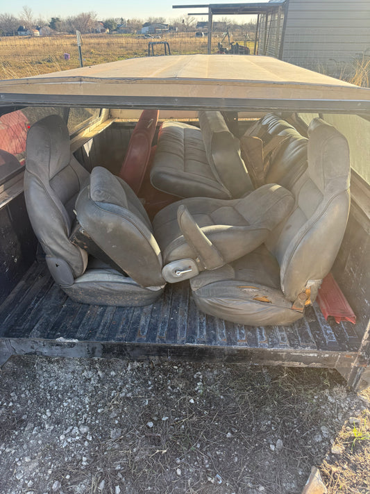 Bucket Seats Grey Set (Local Pickup or extra for freight shipping)