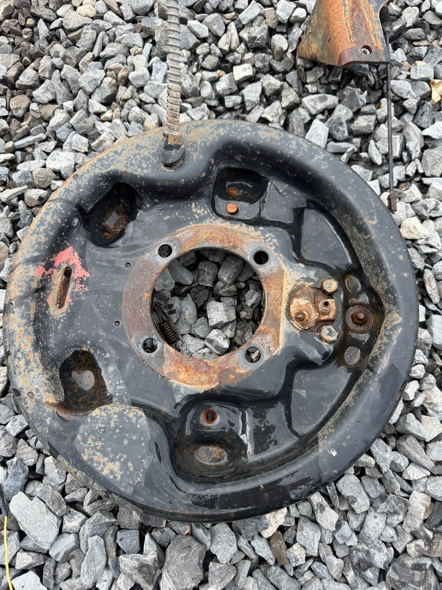 Dana 70 Rear End Single Wheel / Dually PASSENGER SIDE Brake Components 1989 - 1993 Dodge Ram First Gen Cummins (comes with e brake cable and backing plate)
