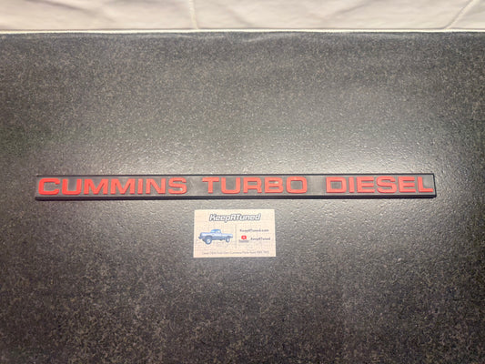 Rare Tailgate Emblem 1989-1990 Dodge Ram Cummins Turbo Diesel 1st Gen Cummins