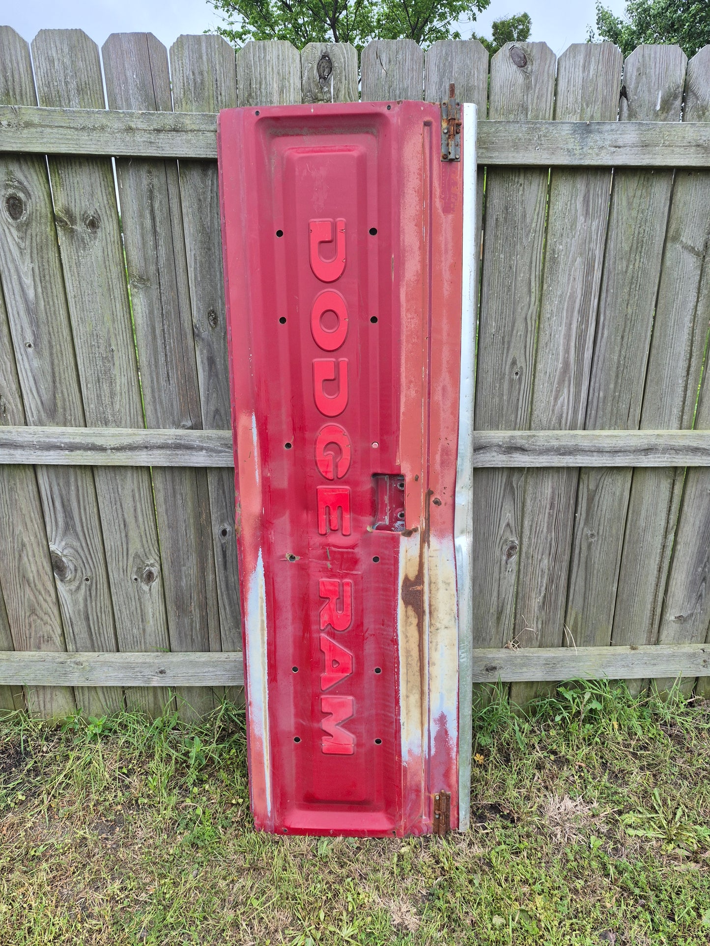 Tailgate Panel Stamped Dodge Ram Red Wall hanger or bench quality - 2 (Local Pick UP Only)