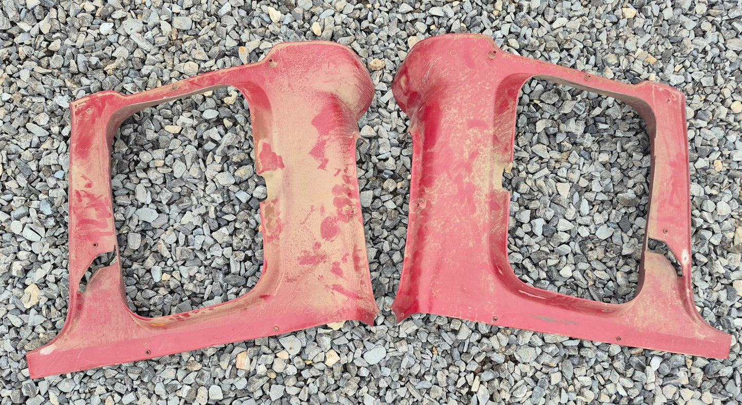 Trim Club Cab Rear Window Seat Belt Trim Set Red 89-93 1st Gen