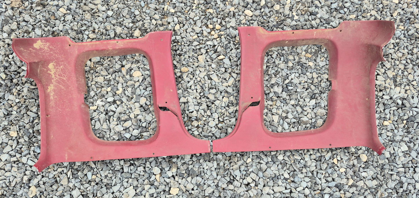 Trim Club Cab Rear Window Seat Belt Trim Set Red 89-93 1st Gen
