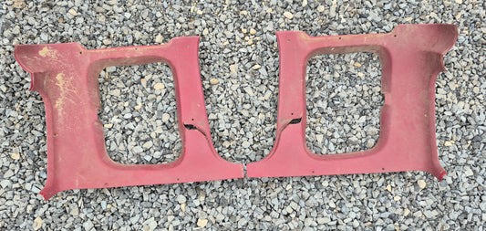 Trim Club Cab Rear Window Seat Belt Trim Set Red 89-93 1st Gen