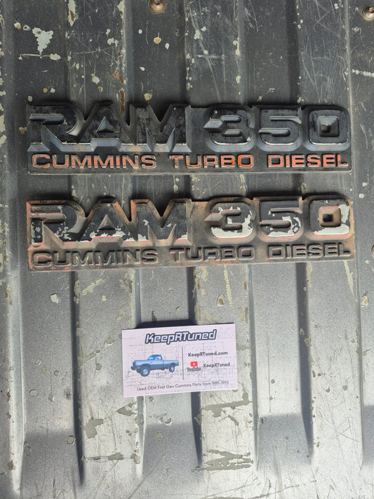 Emblems Power Ram 350 W350 Emblem Pair (Grade B)