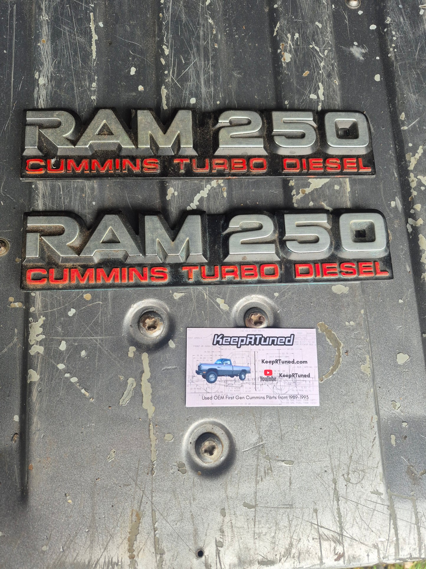 Emblems Power Ram 250 Set 4wd 91-93 Cummins