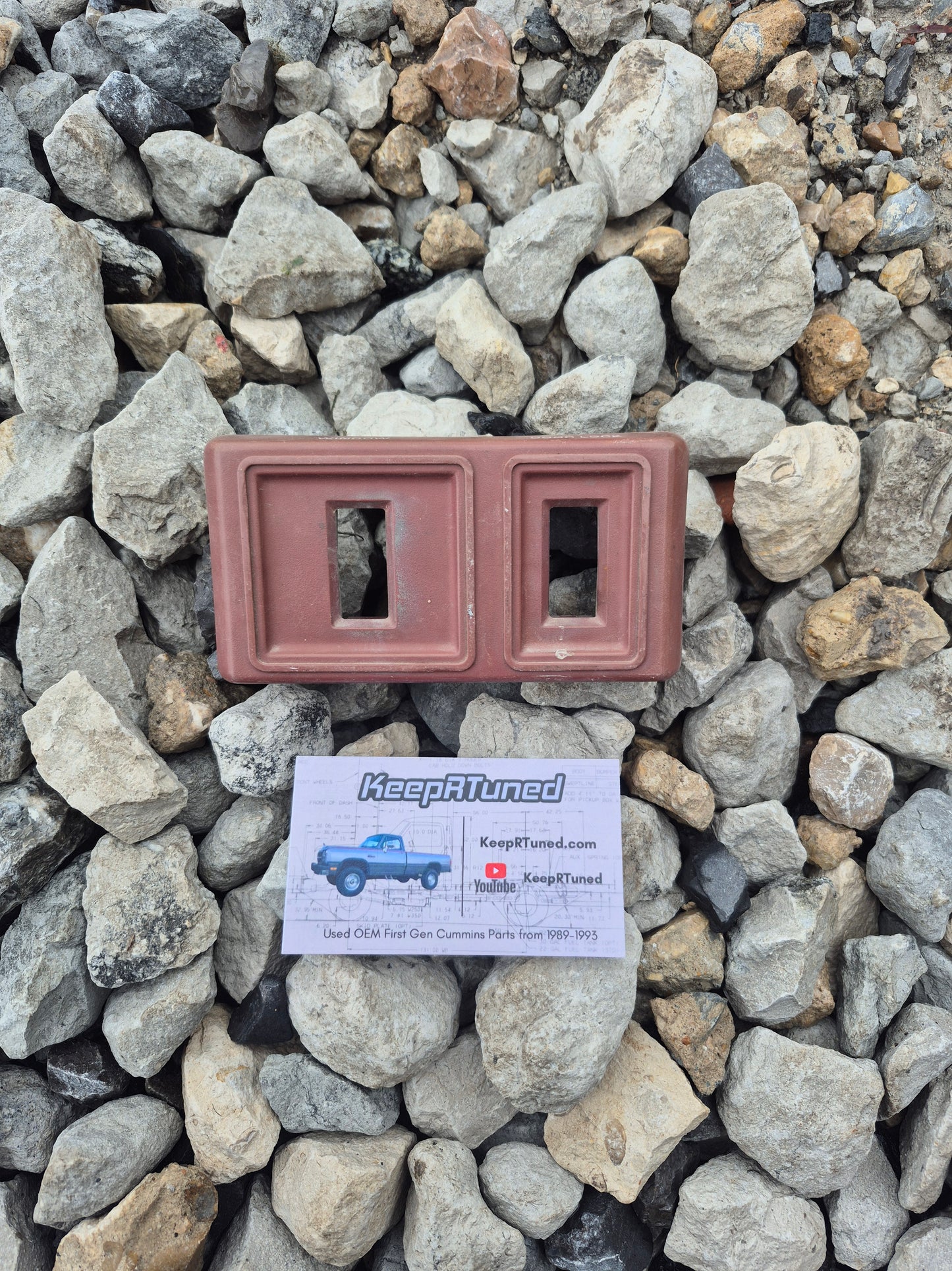 Power Door Lock Switch Bezel (Only) Passenger Side - Red