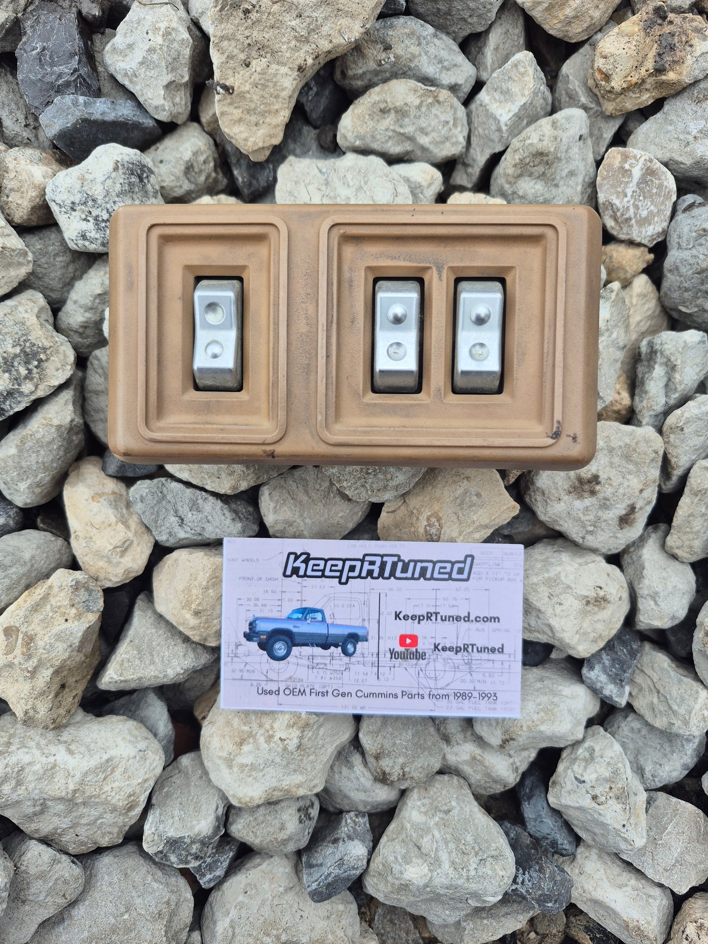 Power Door Lock Switch Bezel Drivers Side - Tan